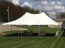 20 x 30 white tent pole tent rent